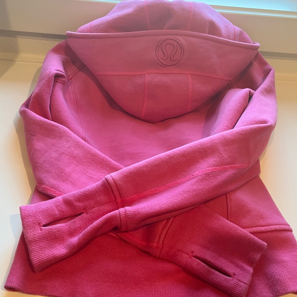 Lululemon hot pink scuba full zip hoodie size 6.